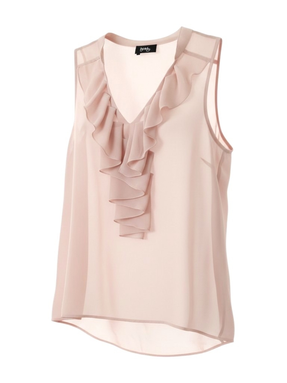 Pinkblush Pale Blush Ruffle V-Neck Sleeveless Camisole